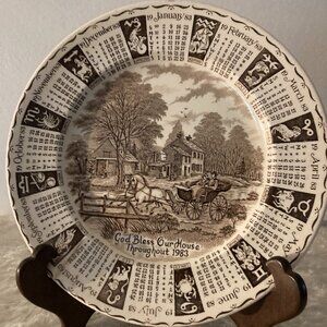Vintage "God Bless Our House Throughout 1983" Calendar Plate